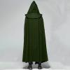 SHOPESSA Medieval Cape with Hood for Women Plus Size Maxi Unisex Full Length Hooded Robe Cosplay Halloween Witch Cloak view 2