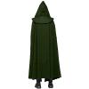 SHOPESSA Medieval Cape with Hood for Women Plus Size Maxi Unisex Full Length Hooded Robe Cosplay Halloween Witch Cloak view 3