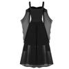 Medieval Costume Women Butterfly Sleeve Maxi Dress Cold Shoulder Steampunk Corset Dress Gothic Clothes view 4