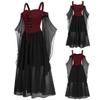 Medieval Costume Women Butterfly Sleeve Maxi Dress Cold Shoulder Steampunk Corset Dress Gothic Clothes view 2