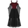 Medieval Costume Women Butterfly Sleeve Maxi Dress Cold Shoulder Steampunk Corset Dress Gothic Clothes view 4