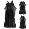 Medieval Costume Women Butterfly Sleeve Maxi Dress Cold Shoulder Steampunk Corset Dress Gothic Clothes view 2