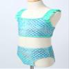 HULIJA Kids Girls Summer Two Piece Bikini Ruffles Sleeve Swimsuit Mermaid Scales Print Bathing Suit Green 4 Years view 4