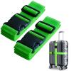 2 PCS Luggage Strap 78" x 2" Suitcase Belts Wide Adjustable Packing Straps Travel Accessories, Green view 1