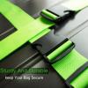 2 PCS Luggage Strap 78" x 2" Suitcase Belts Wide Adjustable Packing Straps Travel Accessories, Green view 2