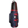 Caddymatic Hard Top Shell Padded Travel Cover with Wheels, Blue/Red view 1