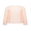 Jizyo Kids Big Girls Long Sleeve Lace-up Sheer Cardigan Summer Lace Hollow Floral Shrug Cardigan Casual Dress Cover Up Light Pink Lotus 6-8 Years view 2