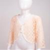 Jizyo Kids Big Girls Long Sleeve Lace-up Sheer Cardigan Summer Lace Hollow Floral Shrug Cardigan Casual Dress Cover Up Light Pink Lotus 6-8 Years view 3