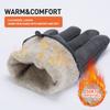 BISON DENIM Winter Genuine Sheepskin Leather Gloves for Men, Touchscreen Texting Warm Cashmere Lined Gloves for Driving (Grey,XX-Large) view 2