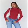 Trendy Queen Women's Turtleneck Long Sleeve Shirts Spring Fashion BasicThermal Underwear Tops Winter Clothes 2026 Red XL view 2