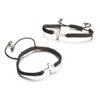 2 Pieces Friendship Cross Bracelet Black String Rope Braided Bracelet Stainless Steel Handmade Lucky Matching Couple Strand Bracelets Kabbalah Protection Cross Religion Jewelry-black A view 2