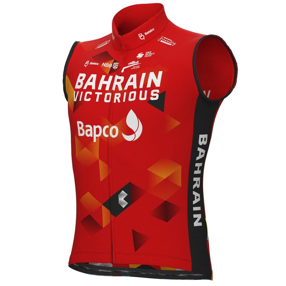 SGCIKER 2022 Mens World Tour Team Bahrain Cycling WindVest,Windbreaker Bike Gilet Windproof MTB Sleeveless Clothing (S)
