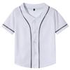 babyhealthy Kids Baseball Jersey Button Down Hip Hop Personalized Sport T Shirts Tops for Boys Girls A White view 1