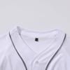 babyhealthy Kids Baseball Jersey Button Down Hip Hop Personalized Sport T Shirts Tops for Boys Girls A White view 4