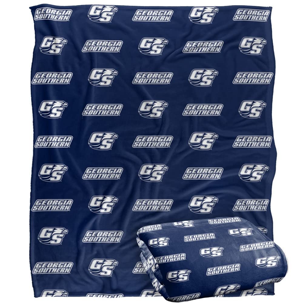 Georgia Southern University Blanket, 50"x60" Logo Pattern, Silky Touch Super Soft Throw Blanket