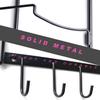 MRZZATA 5-Tiers Yoga Mat Holder Wall Mount, Metal Storage Rack for Mats/Wheels, Foam Roller and Block, Wall Rack with 3-Hooks for Hanging Stretching Strap, Resistance Bands, Yoga Accessories view 4
