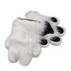 Tuklye Long Furry Costume Paws Mascot Costume For Adult (white-black-1) view 1