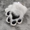 Tuklye Long Furry Costume Paws Mascot Costume For Adult (white-black-1) view 2