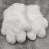 Tuklye Long Furry Costume Paws Mascot Costume For Adult (white-black-1) view 4