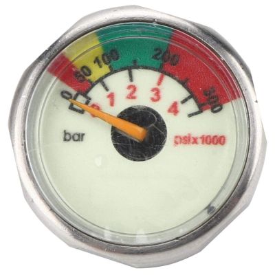 EVTSCAN Scuba Diving Pony Bottle Pressure Gauge with 300BAR, Stainless Steel, M10 Thread for Small Diving Cylinder Scuba Tank Emergency Supply Backup Tank, Waterproof Pressure Gauge
