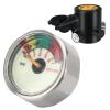 EVTSCAN Scuba Diving Pony Bottle Pressure Gauge with 300BAR, Stainless Steel, M10 Thread for Small Diving Cylinder Scuba Tank Emergency Supply Backup Tank, Waterproof Pressure Gauge view 2