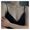 Andelaisi Boho Pearl Y Lariat Necklace Silver Long Y Lasso Necklace Tiny Pearl Pendant Necklace Vintage Lace Chain Y Necklace Jewelry for Women view 2