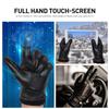 BISON DENIM Winter Sheepskin Leather Gloves for Men, Warm Cashmere Lined Touchscreen Texting Gloves for Driving (Black,Large) view 4