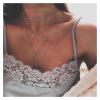 Andelaisi Boho Moon Crescent Necklace - Silver Crystal Y Necklace - Satellite Chain Lariat - Women's Jewelry view 2