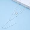 Andelaisi Boho Moon Crescent Necklace - Silver Crystal Y Necklace - Satellite Chain Lariat - Women's Jewelry view 4