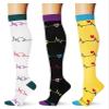 (3 pairs) Compression Socks 20-30 mmHg Long Knee High Socks for Women and Men ECG S/M view 1