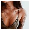 Andelaisi Boho Thunder Necklace Choker Lightning Bolt Necklace Chain Layered Gold Thunderbolt Necklace Lightning Clavicle Chain Jewelry for Women view 2
