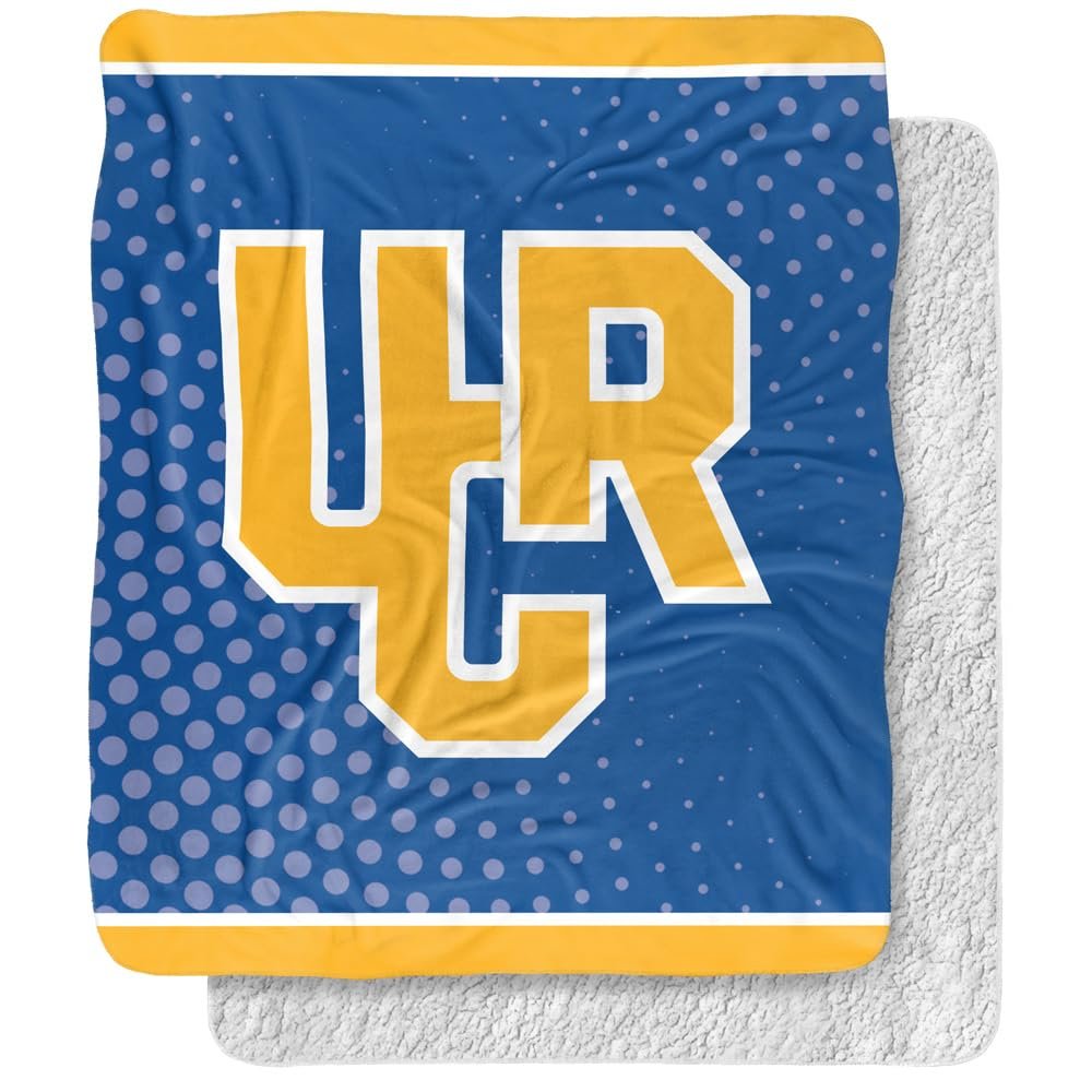 University of California, Riverside Blanket, 50"x60" Logo Dots, Silky Touch Sherpa Back Super Soft Throw Blanket
