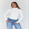 Trendy Queen Women's Turtleneck Long Sleeve Shirts Spring Fashion BasicThermal Underwear Tops Winter Clothes 2026 White L view 2