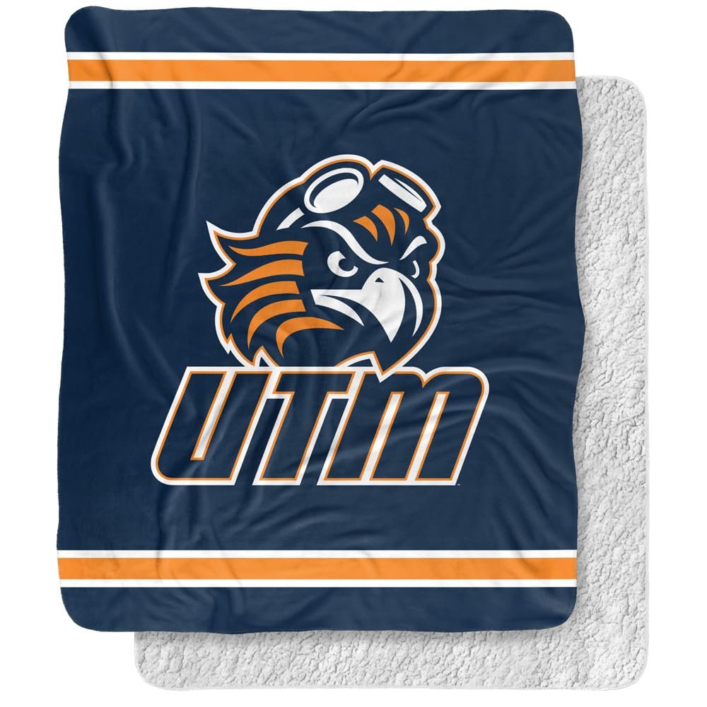 The University of Tennessee at Martin Blanket, 50"x60" Primary Logo, Silky Touch Sherpa Back Super Soft Throw Blanket