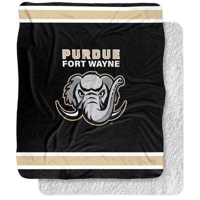 Purdue University Fort Wayne Blanket, 50"x60" Primary Logo, Silky Touch Sherpa Back Super Soft Throw Blanket
