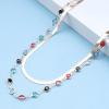 Andelaisi Boho Colorful Rhinestone Necklace Choker Layered Rainbow Crystal Necklace Chain Multi Color Necklaces Gold Snake Chain Necklace Jewelry for Women view 4