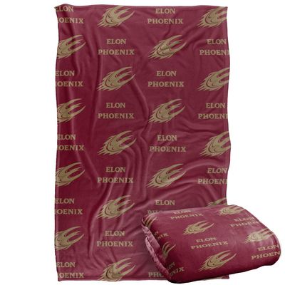 Elon University Blanket, 36"x58" Logo Pattern, Silky Touch Super Soft Throw Blanket