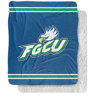 Florida Gulf Coast University Blanket, 50"x60" Primary Logo, Silky Touch Sherpa Back Super Soft Throw Blanket