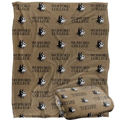 Wofford College Blanket, 50"x60" Logo Pattern, Silky Touch Super Soft Throw Blanket