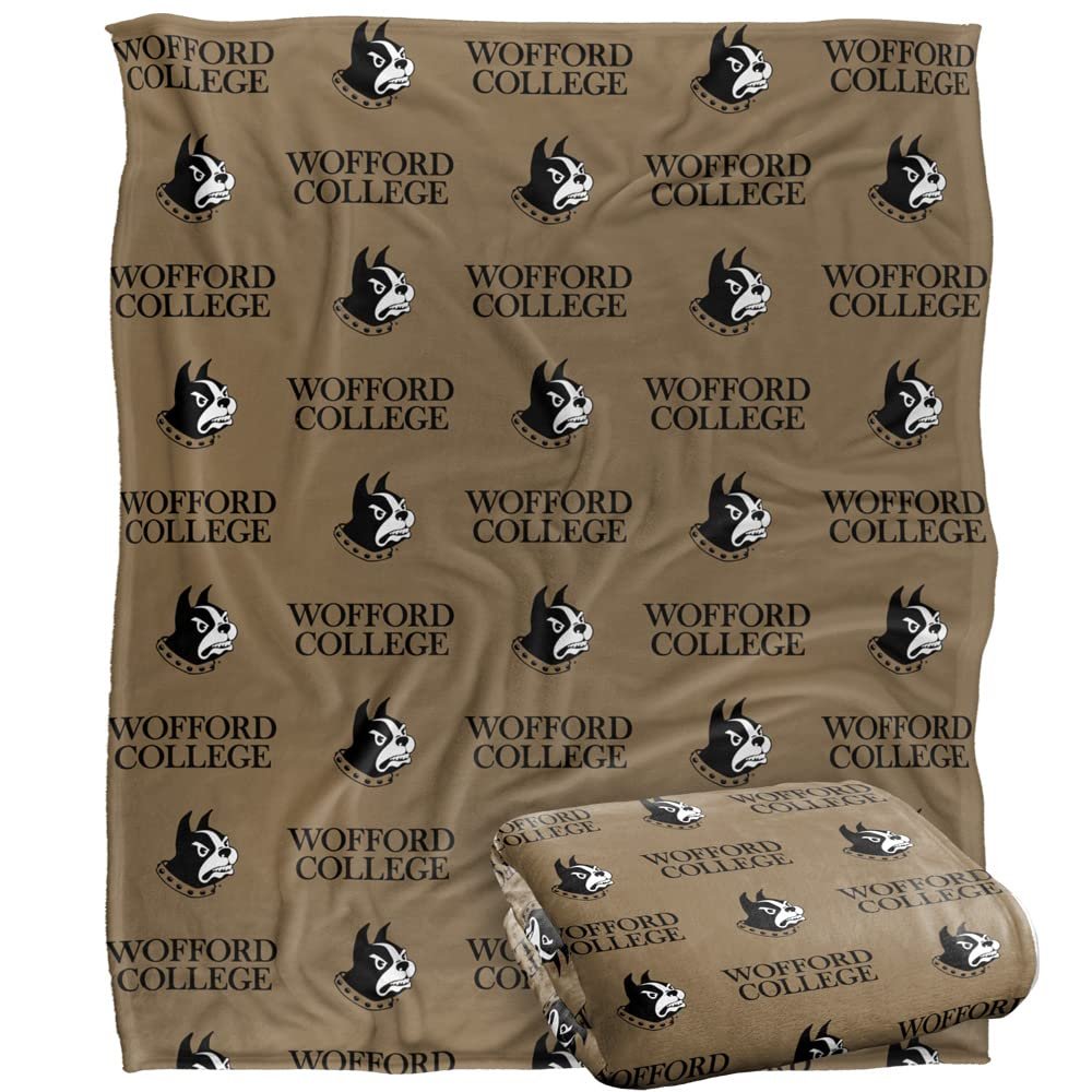 Wofford College Blanket, 50"x60" Logo Pattern, Silky Touch Super Soft Throw Blanket