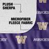 University of Washington Blanket, 50"x60" Logo Pattern, Silky Touch Sherpa Back Super Soft Throw Blanket view 4