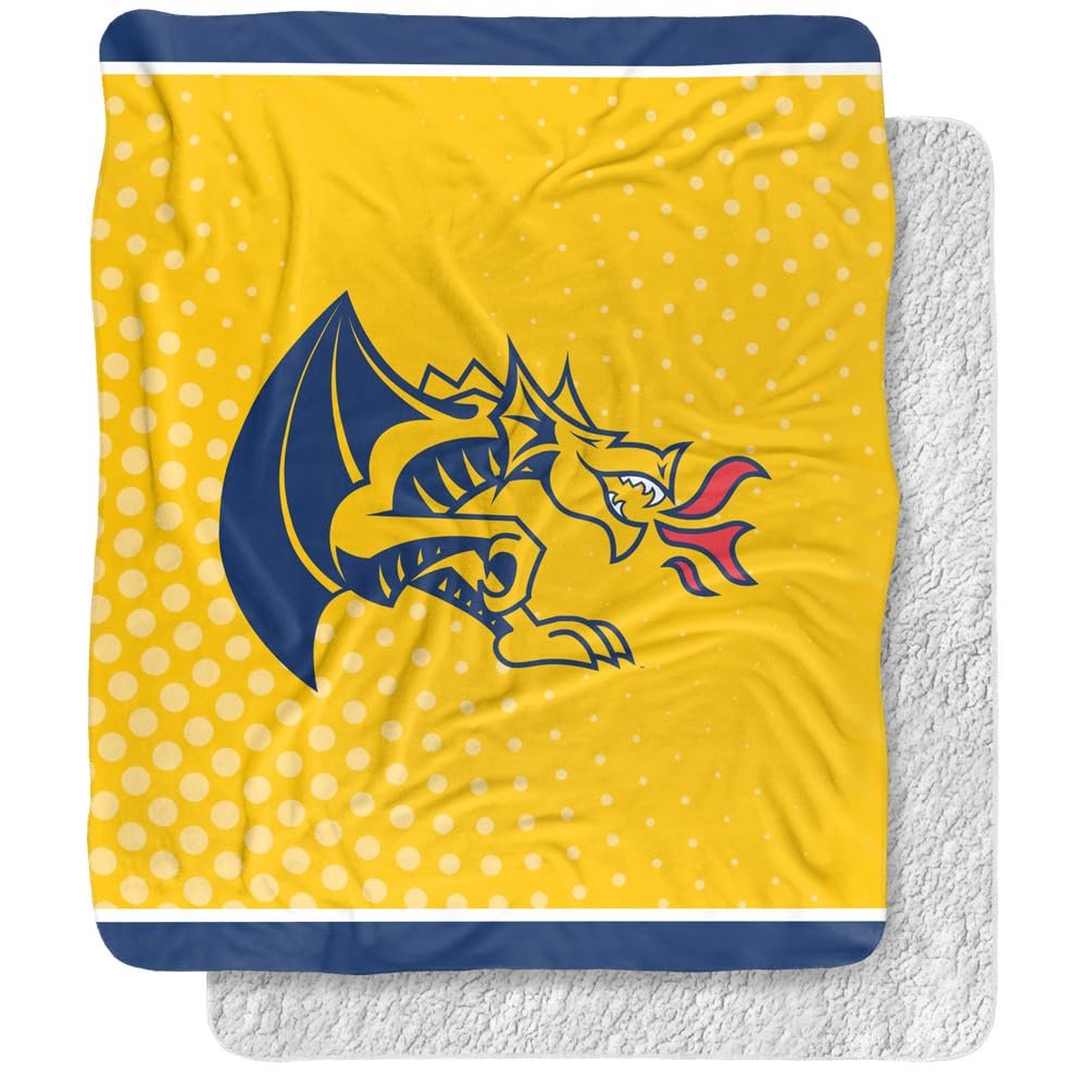 Drexel University Blanket, 50"x60" Logo Dots, Silky Touch Sherpa Back Super Soft Throw Blanket