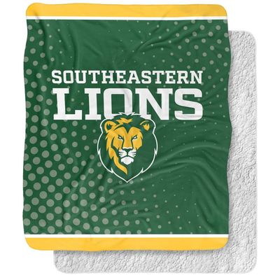 Southeastern Louisiana University Blanket, 50"x60" Logo Dots, Silky Touch Sherpa Back Super Soft Throw Blanket