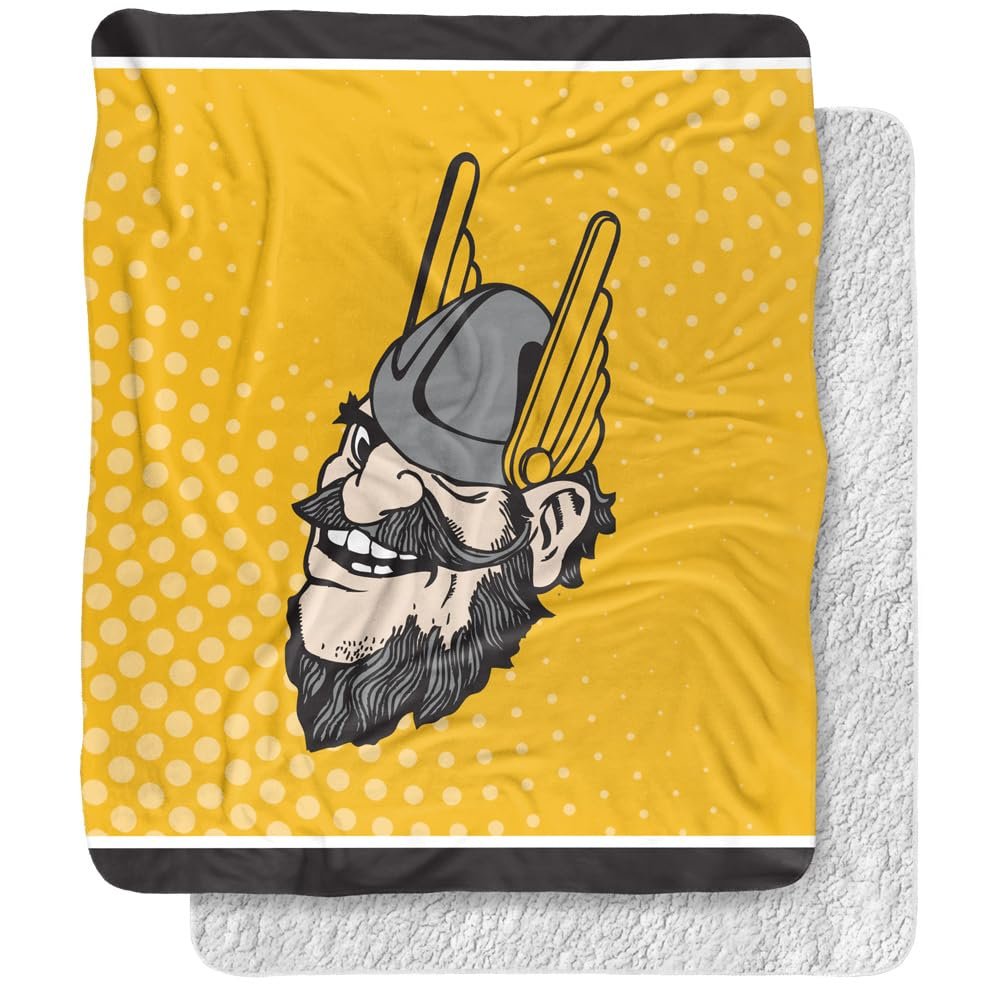 University of Idaho Blanket, 50"x60" Logo Dots, Silky Touch Sherpa Back Super Soft Throw Blanket