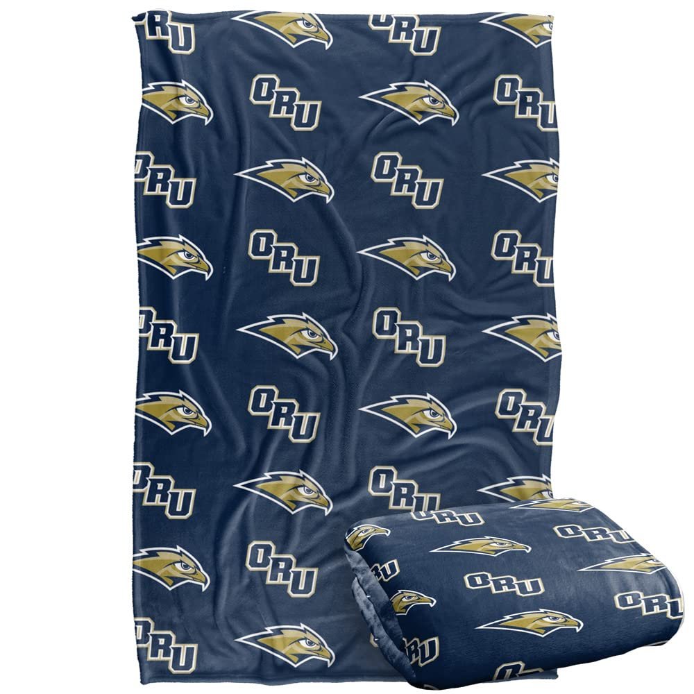 Oral Roberts University Blanket, 36"x58" Logo Pattern, Silky Touch Super Soft Throw Blanket
