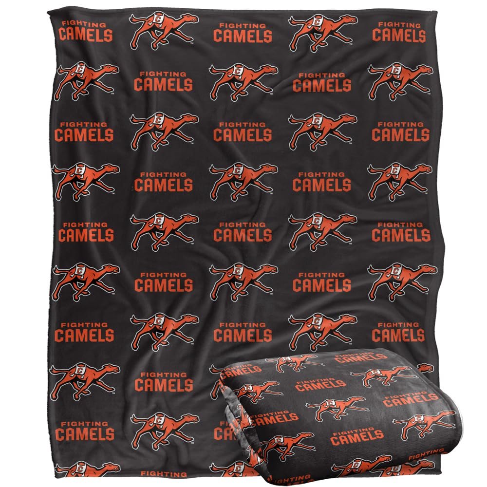 Campbell University Blanket, 50"x60" Logo Pattern, Silky Touch Super Soft Throw Blanket