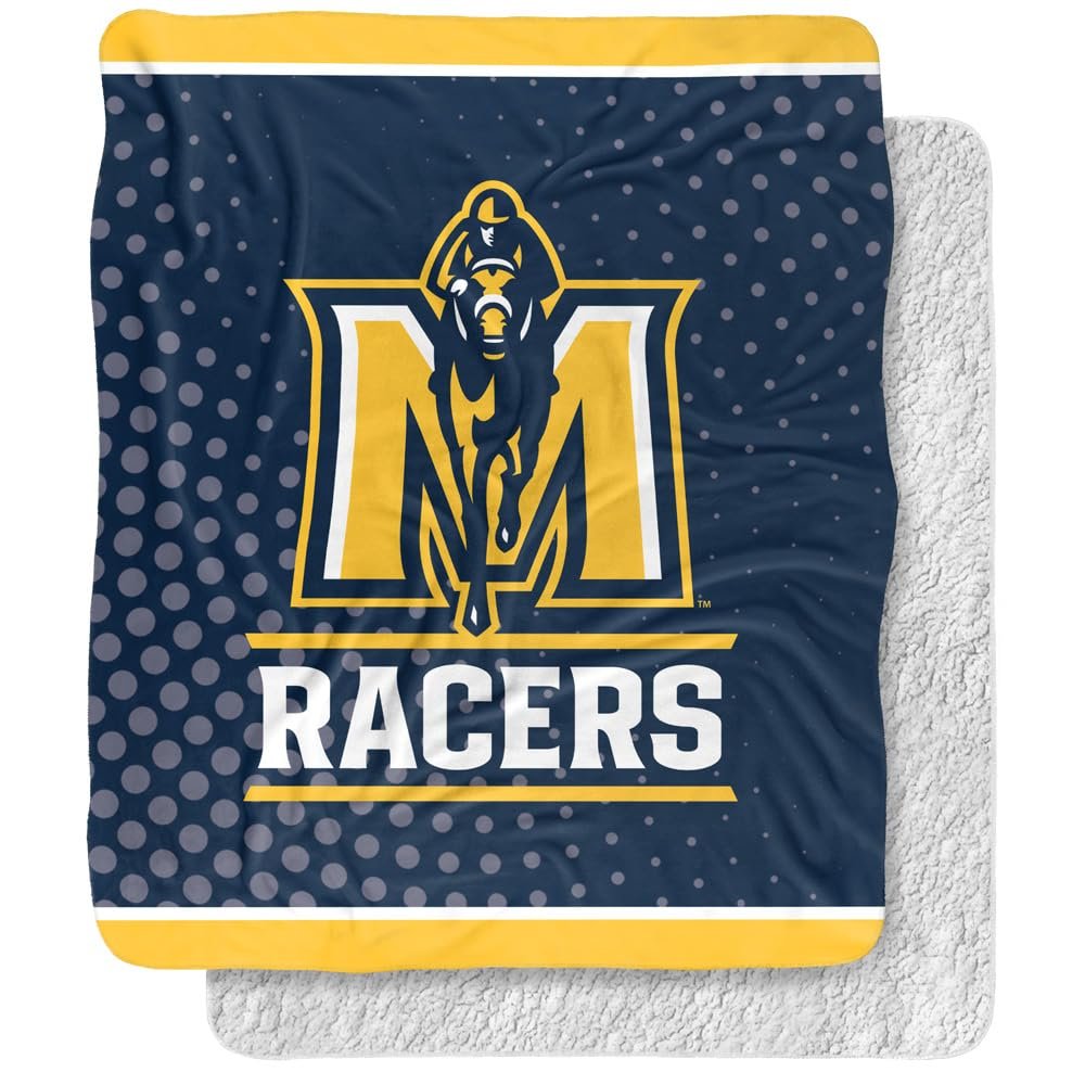 Murray State University Blanket, 50"x60" Logo Dots, Silky Touch Sherpa Back Super Soft Throw Blanket