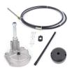 OUKANING Boat Steering Cable 12' Outboard Rotary Steering Kit 12 Feet Boat Rotary Steering Kit 3/4'' Tapered Shaft for Boat Steering view 1