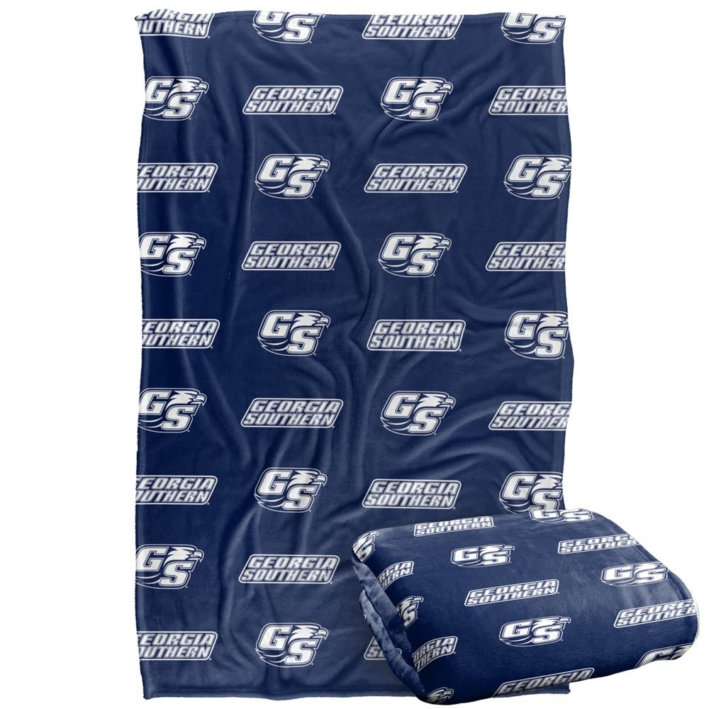 Georgia Southern University Blanket, 36"x58" Logo Pattern, Silky Touch Super Soft Throw Blanket