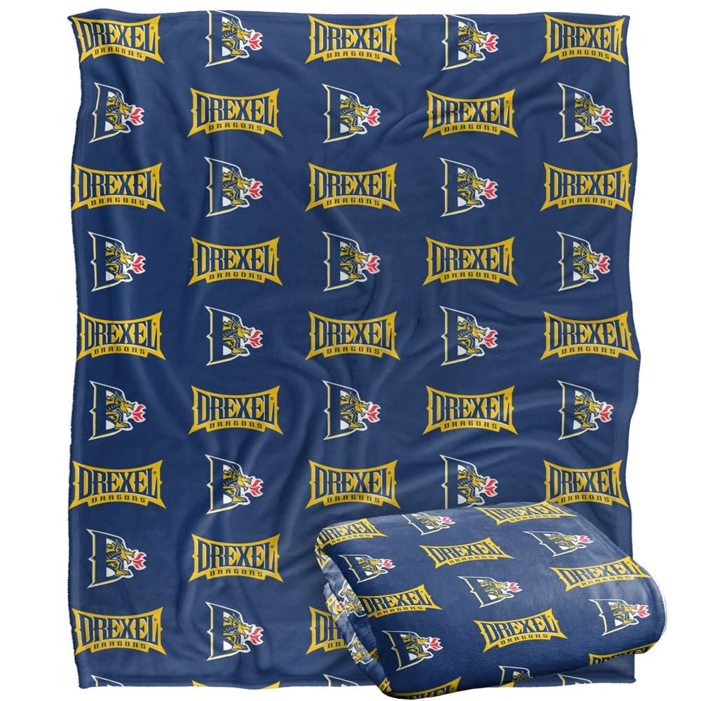 Drexel University Blanket, 50"x60" Logo Pattern, Silky Touch Super Soft Throw Blanket